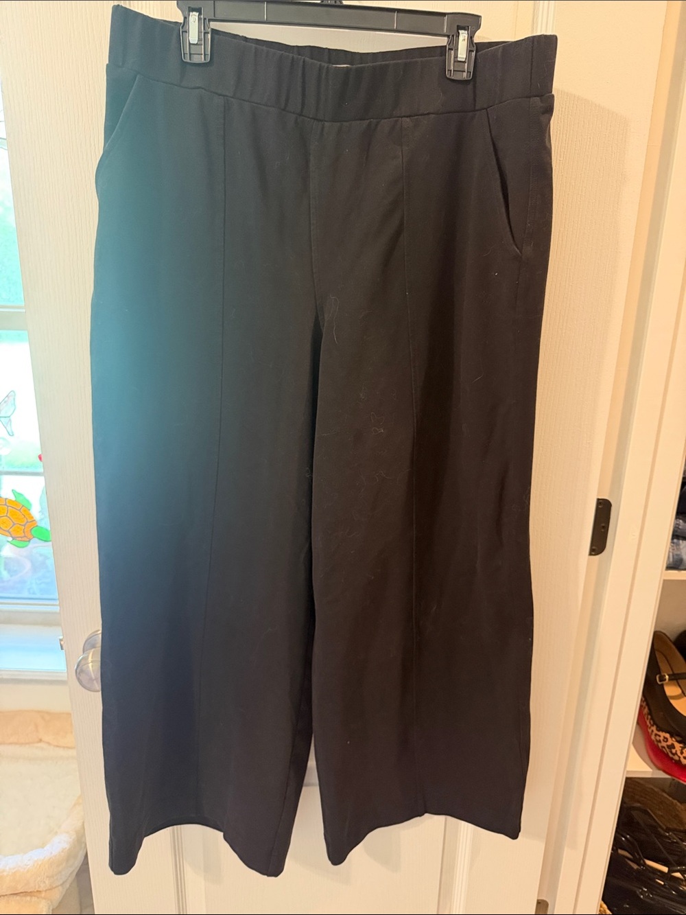 Maurices Black Wide-Leg Pull-On Trousers